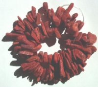 16 inch strand of 8-20mm Top Drilled Sponge Coral